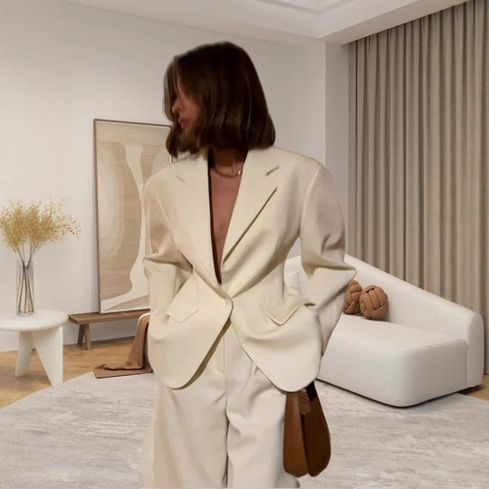 Damen Eleganter Blazer im Oversized-Stil mit praktischen Taschen EB