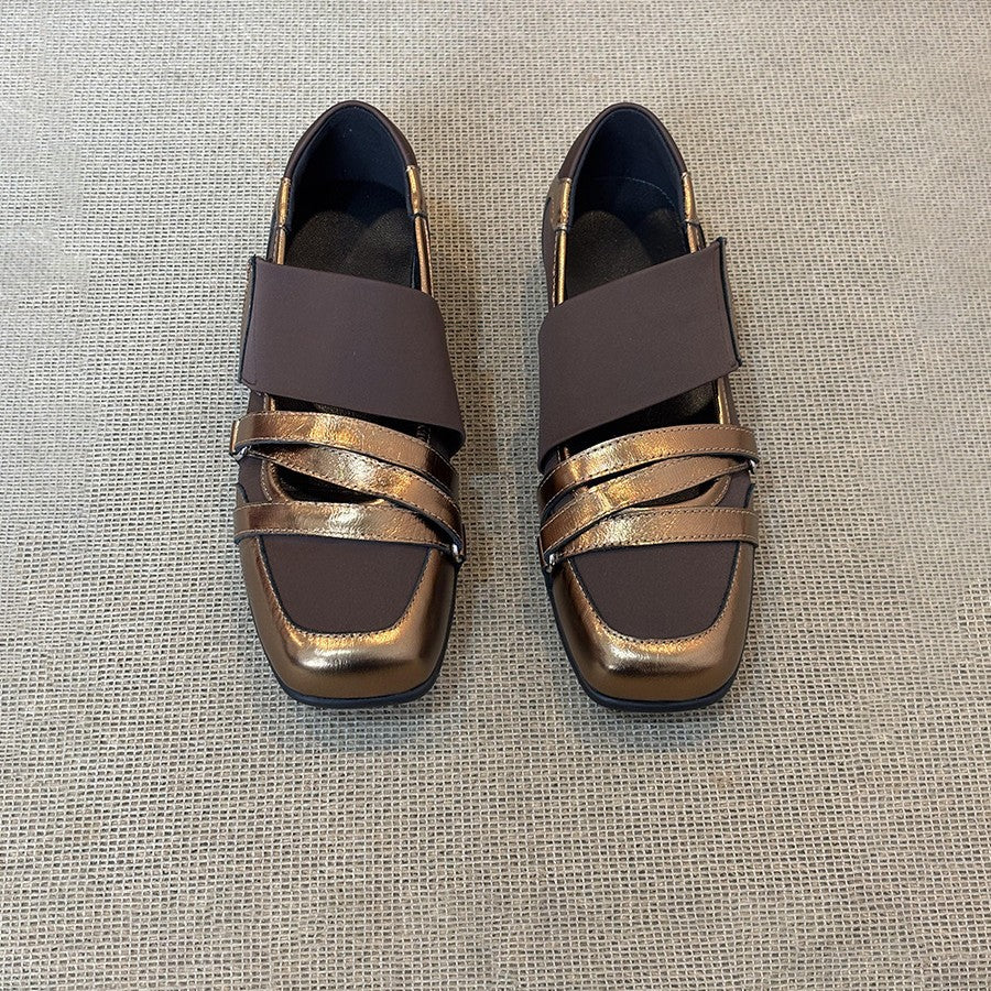 Damen bequeme Slipper mit modernem Riemendesign EB