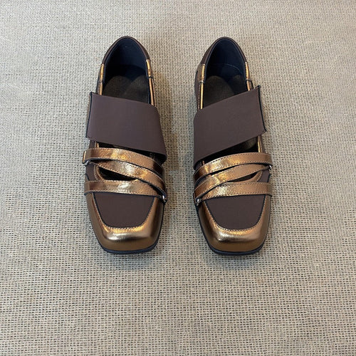 Damen bequeme Slipper mit modernem Riemendesign EB