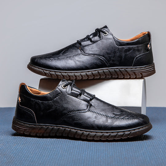 Herren Legere-Lederfreizeitschuhe mit rutschfester Sohle EB