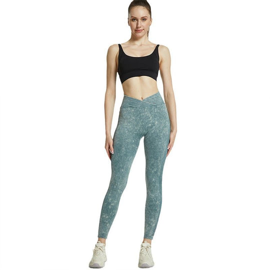 Damen Hochgeschnittene Sportleggings EB