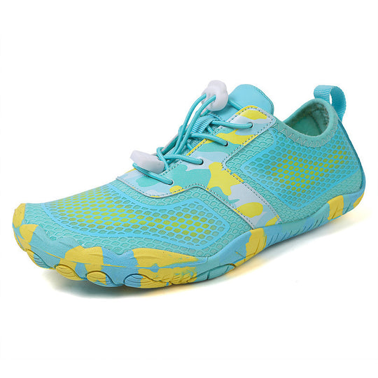 Damen vielseitige Aqua-Schuhe mit atmungsaktivem Netzmuster und rutschfester Sohle EB
