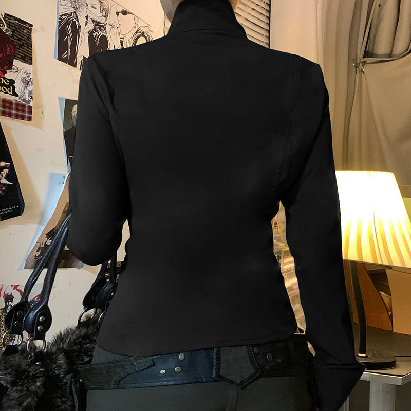Damen nan taillierte Utility‑Militärjacke mit Stehkragen, Schulterpatten und aufgesetzten Pattentaschen EB