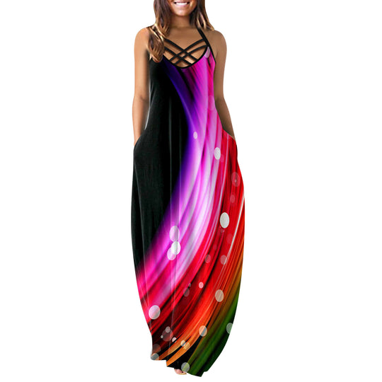 Damen Maxikleid mit trendigem Rückenausschnitt EB