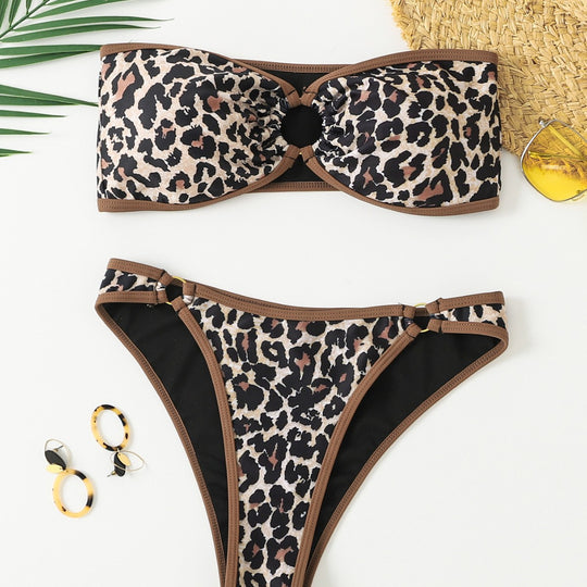 Damen Bandeau Badeanzug Set EB