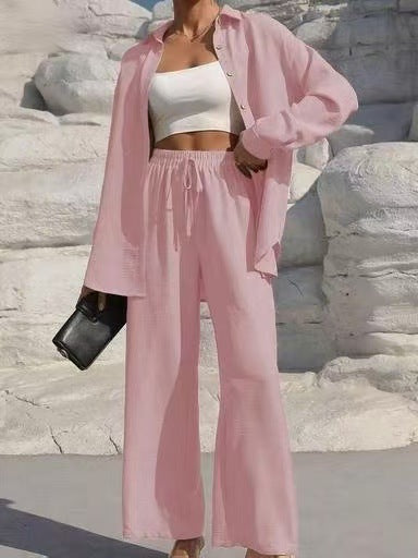Damen elegantes und lässiges Loungewear-Set mit lockerer Passform EB