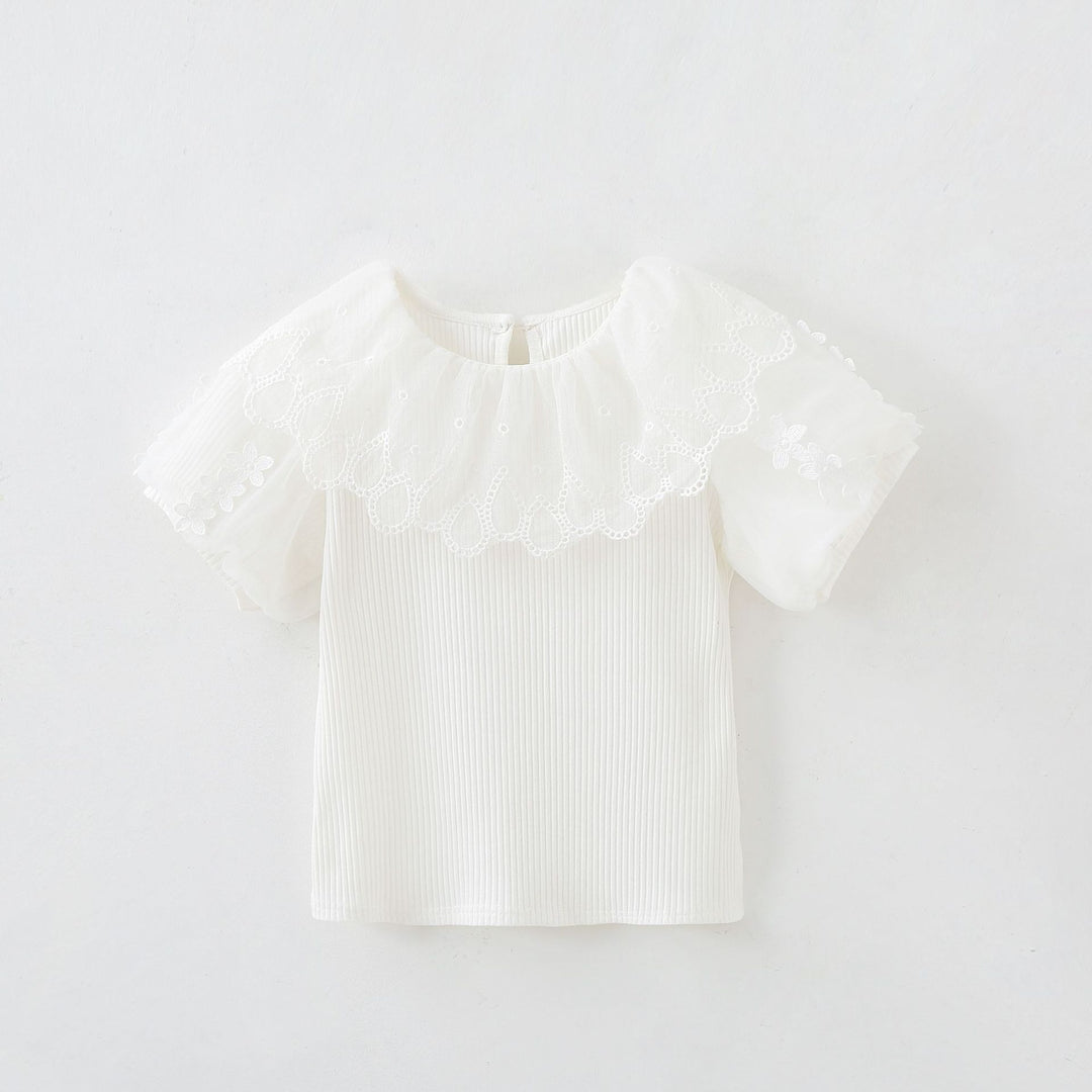 Damen Bluse mit Häkelbesatz EB