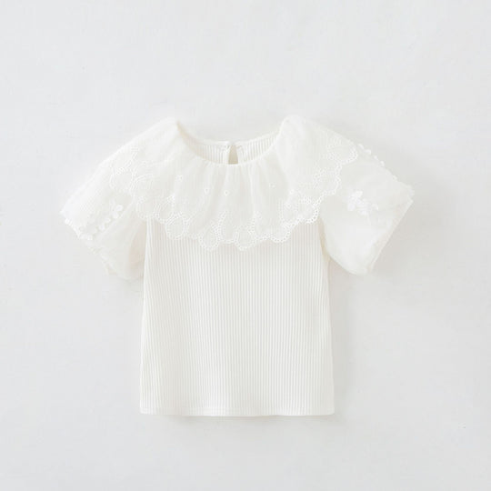 Damen Bluse mit Häkelbesatz EB
