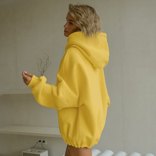 Damen Oversized Hoodie mit Kängurutasche und Kapuze EB
