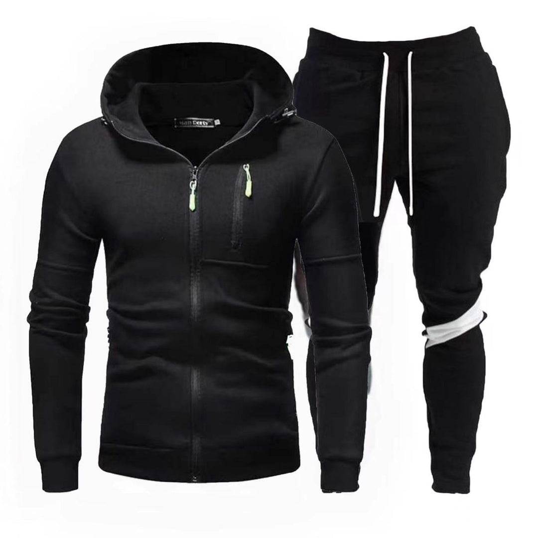 Herren sportliche Kapuzenjacke mit praktischem Reißverschluss und Jogginghose EB