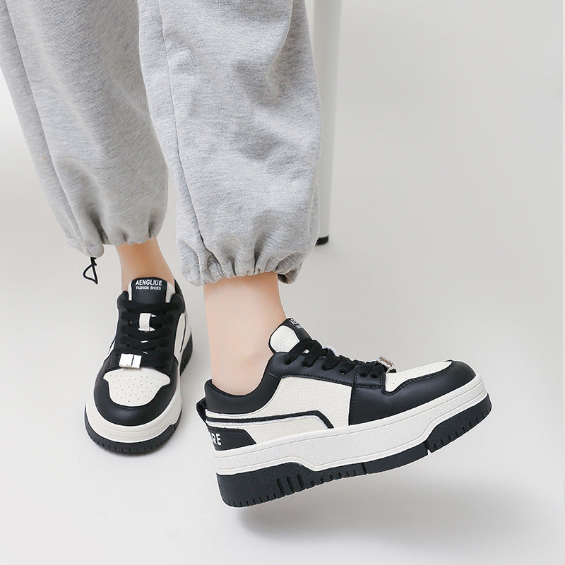 Damen Sneaker mit dicker Plattform und atmungsaktivem Obermaterial EB