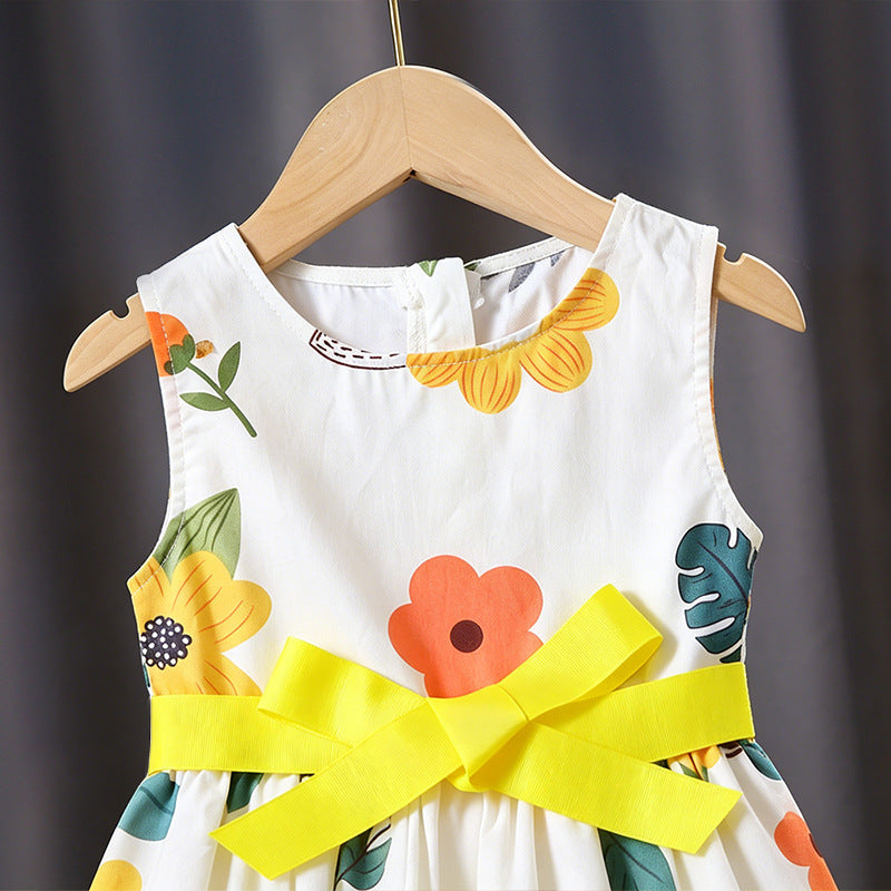 Mädchen Sommerkleid mit buntem Punkten-Design EB