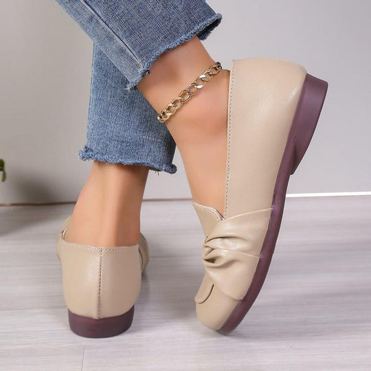 Damen Bequeme Ballerinas mit eleganter Schleifen-Applikation EB