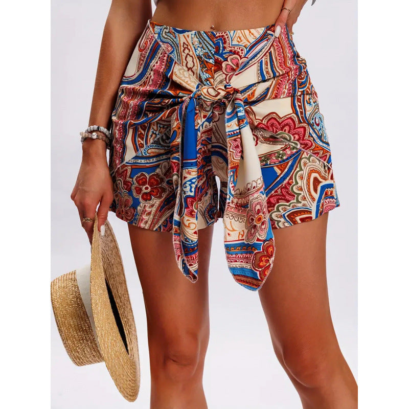 Damen Wickelrock mit kunstvollem Muster EB