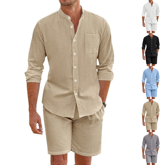 Herren lässiges Kurzarmhemd mit praktischen Taschen und modischem Design EB