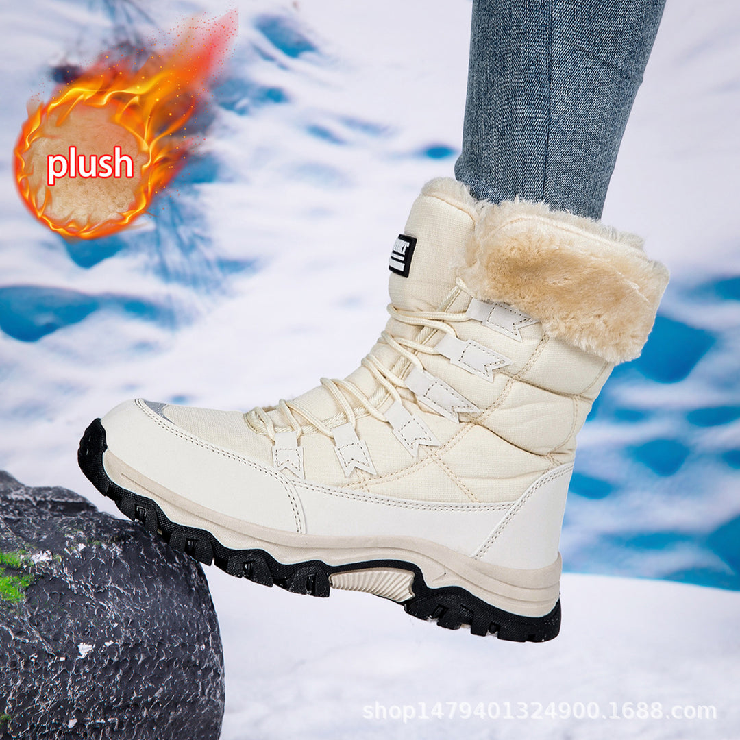 Damen warme Winterstiefel mit kuscheligem Futter und rutschfester Sohle EB