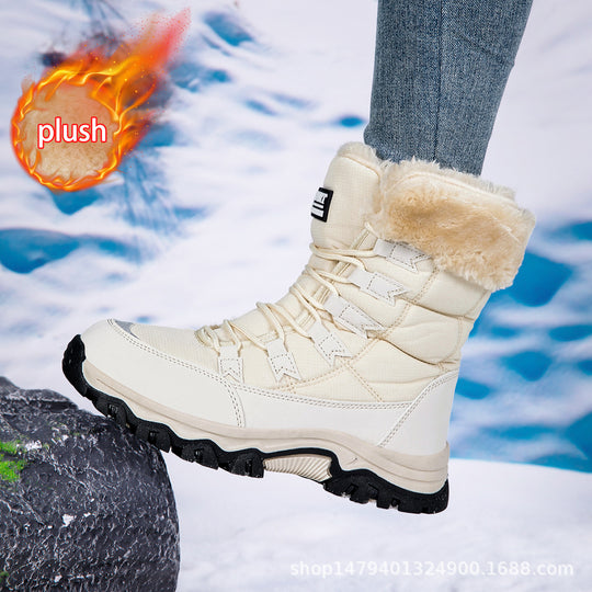 Damen warme Winterstiefel mit kuscheligem Futter und rutschfester Sohle EB