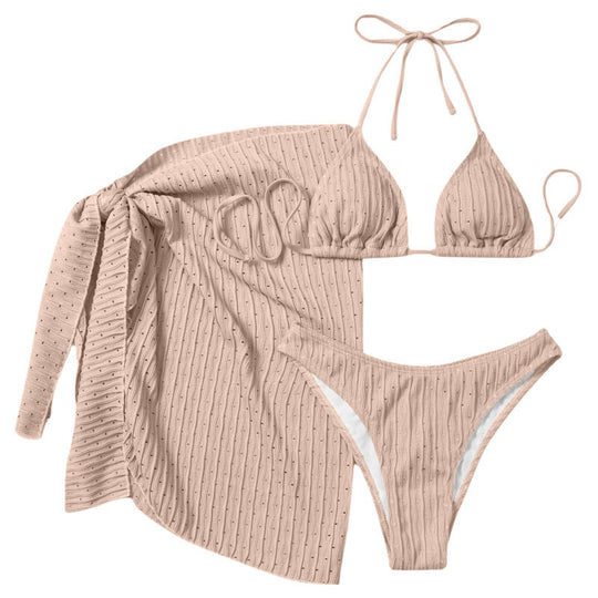 Damen Triangle-Bikini mit verspieltem Rüschendesign und elastischen Trägern EB