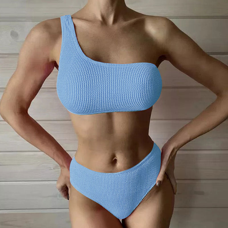 Damen Einseitiger Bikini mit hoch geschnittenem Schnitt EB