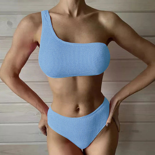 Damen Einseitiger Bikini mit hoch geschnittenem Schnitt EB