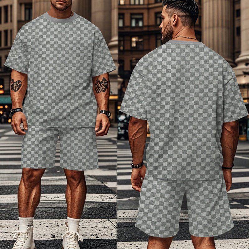 Herren lässiges Kurzarm-Set mit bequemer Passform und stylischem Design EB