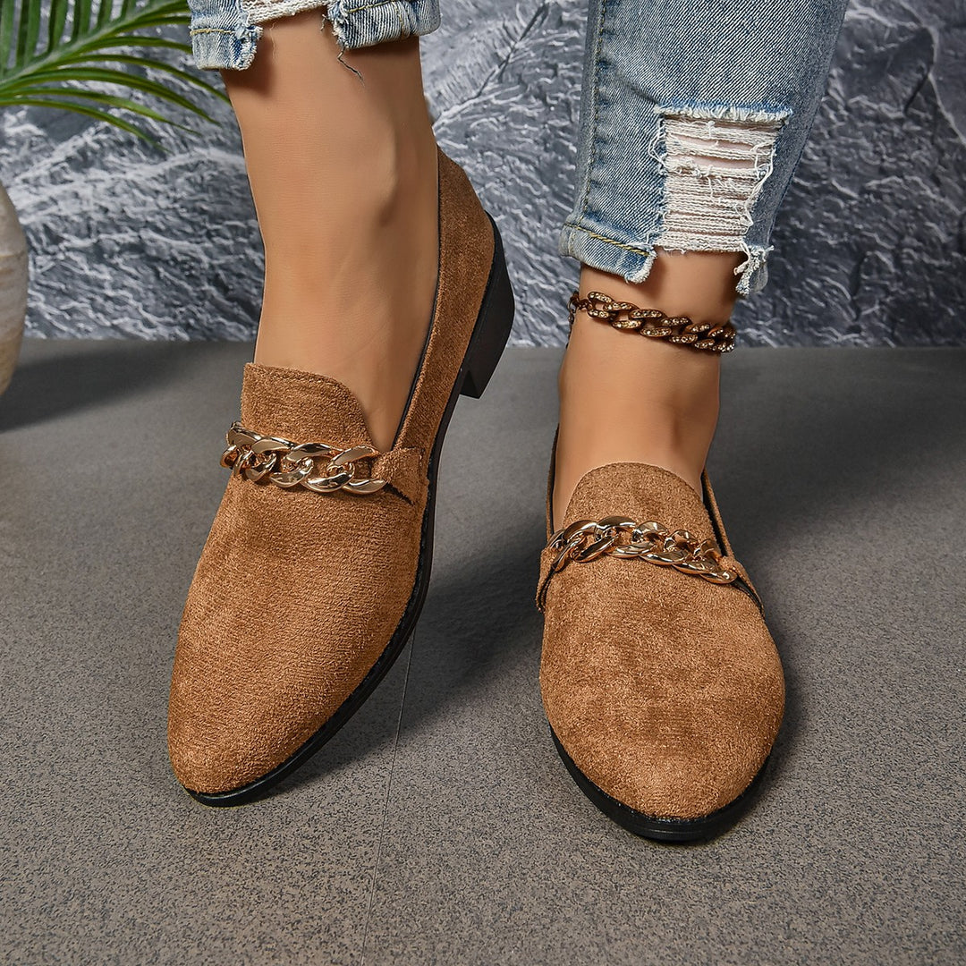 Damen elegante Ballerinas mit floralem Knoten-Design EB