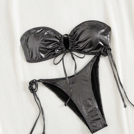 Damen Bandeau-Bikini-Set mit eleganter Raffinesse EB