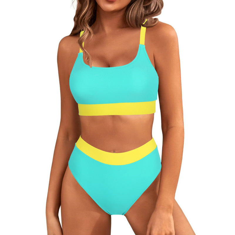 Damen Bikini-Set mit hohem Bund und sportlichem Schnitt EB