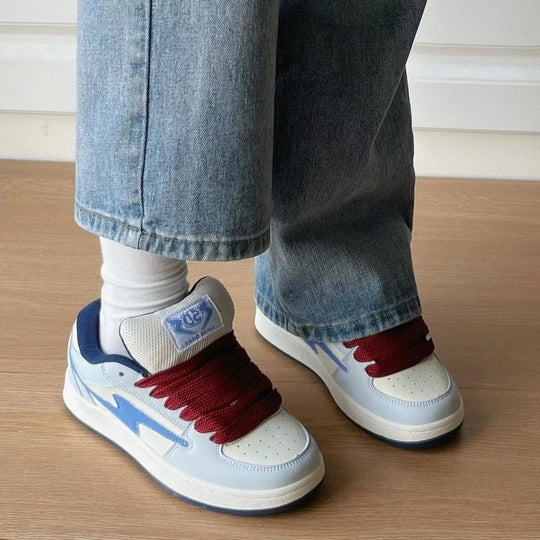 Damen Sneakers mit elastischen Schnürsenkeln und atmungsaktivem Mesh-EB