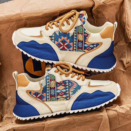 Damen Sportliche Sneaker mit ethnischem Muster und rutschfester Sohle EB