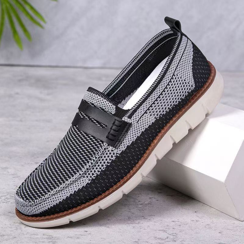Damen Slip-On Freizeit-Schuhe mit atmungsaktivem Mesh-Obermaterial EB