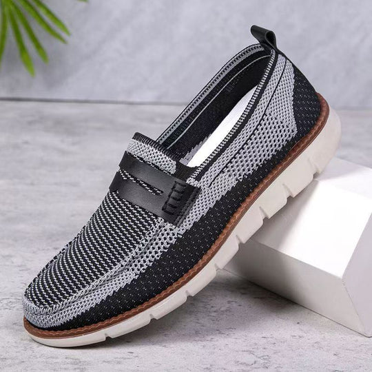 Damen Slip-On Freizeit-Schuhe mit atmungsaktivem Mesh-Obermaterial EB