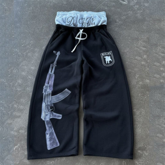 Damen Sweatpants mit einzigartigem Grafikumdruck und elastischem Bund EB