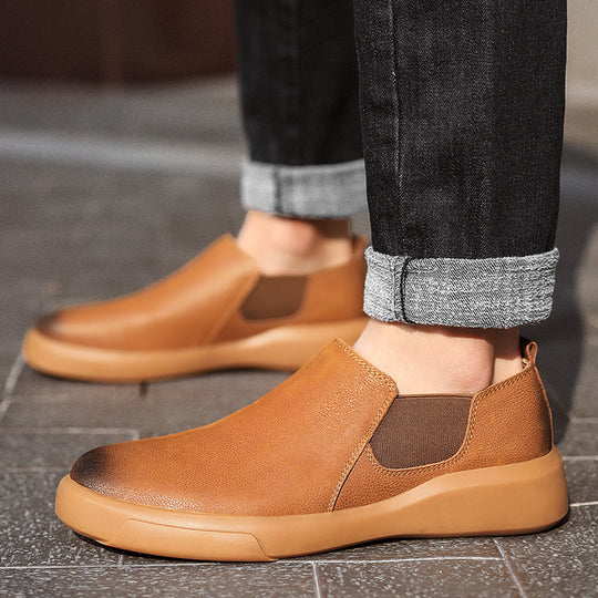 Damen bequeme Slip-On Sneakers mit elastischem Seitenstreifen und atmungsaktivem Obermaterial EB