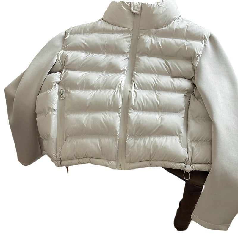 Damen Funktionale Pufferjacke mit Taschen und hohem Kragen EB
