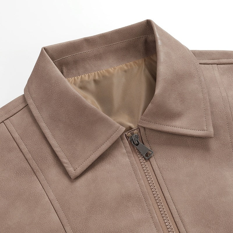 Herren Übergangsjacke im lässigen Vintage-Stil mit seitlichen Eingrifftaschen und elastischen Bündchen EB