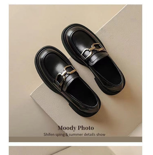 Damen elegante Mokassins mit modischem Schnallenverschluss EB