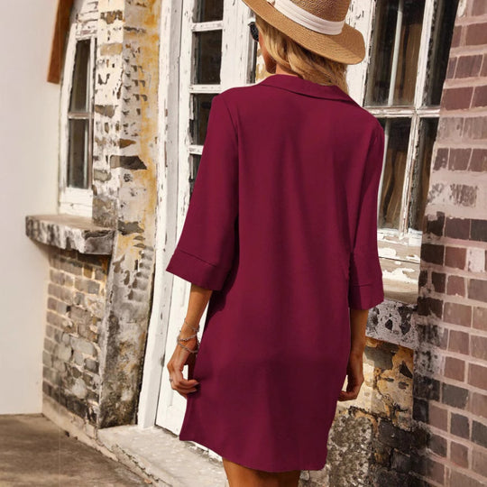 Damen Hemdblusenkleid EB