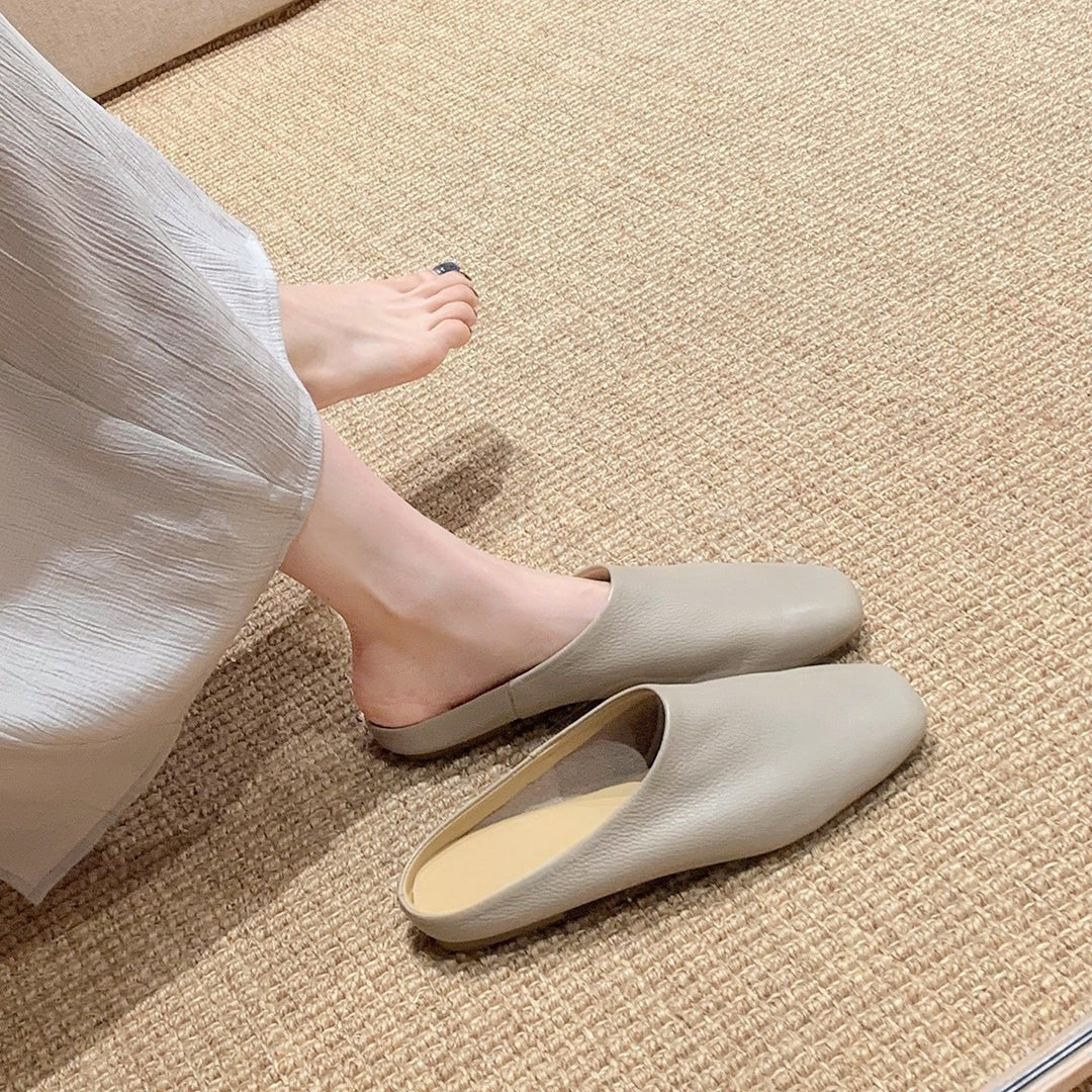 Damen elegante Mules aus hochwertigem Leder mit Komfortsohle EB