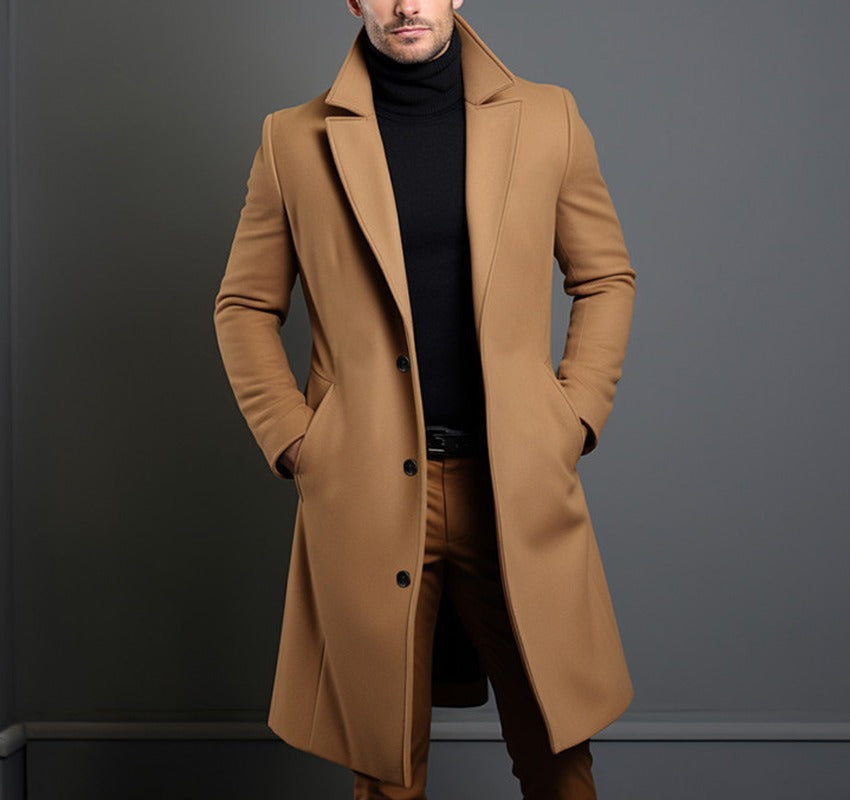 Herren eleganter Wollmantel EB