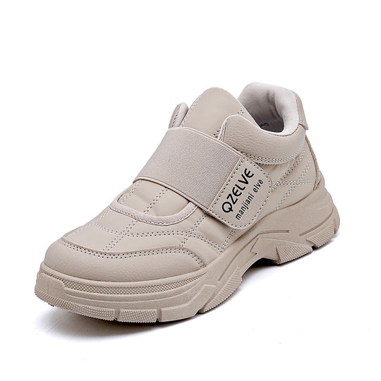 Damen Modische Sneakers mit seitlichem Klettverschluss und rutschfester Sohle EB