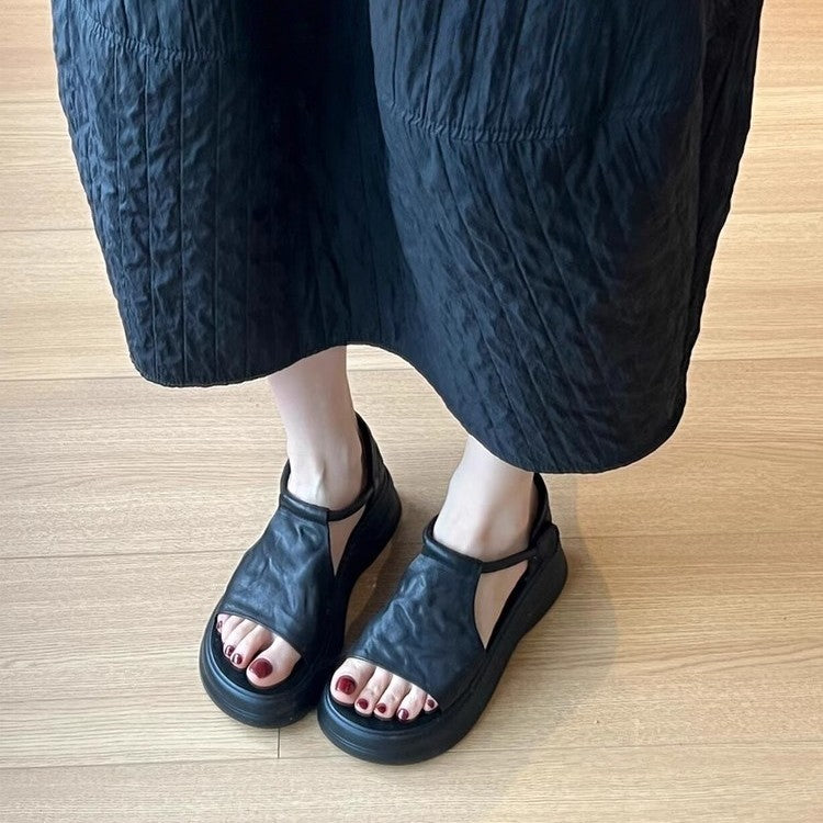 Damen bequeme Sandalen mit elastischem Riemen und komfortablem Fußbett EB