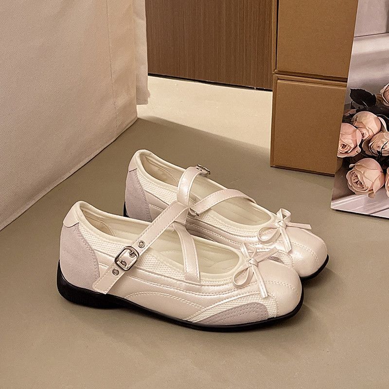 Damen Komfortable Ballerinas mit dekorativem Riemchen EB