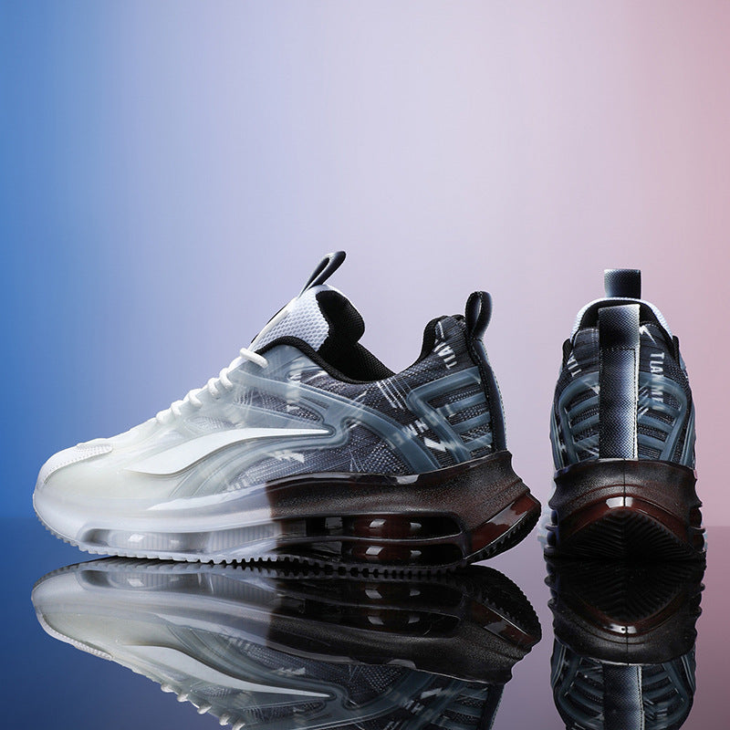 Unisex leichte Luftkissen-Sneaker mit transparentem Gradient-Obermaterial und sichtbarer Luftkammer EB