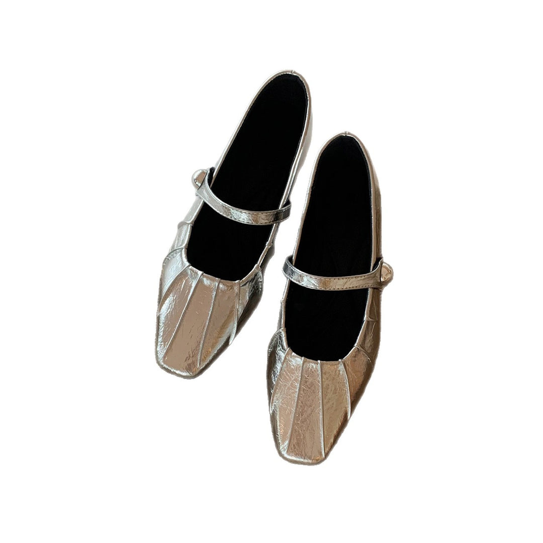 Damen Elegante Ballerinas mit modischem Riemchen und schicker Schnalle EB