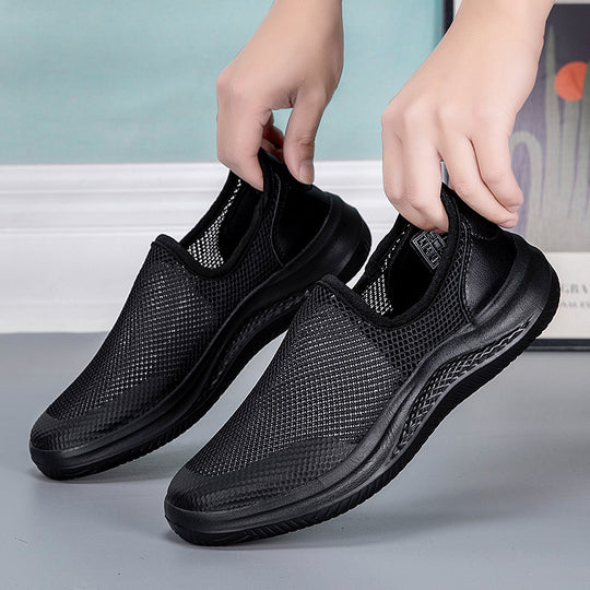 Damen Slip-On Freizeitschuhe mit atmungsaktivem Mesh-Obermaterial EB