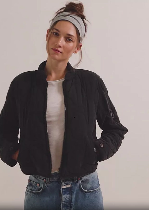 Damen gesteppte Bomberjacke EB