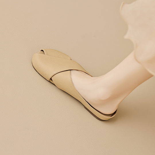 Damen elegante Clogs mit modischem Kreuzband-Design EB