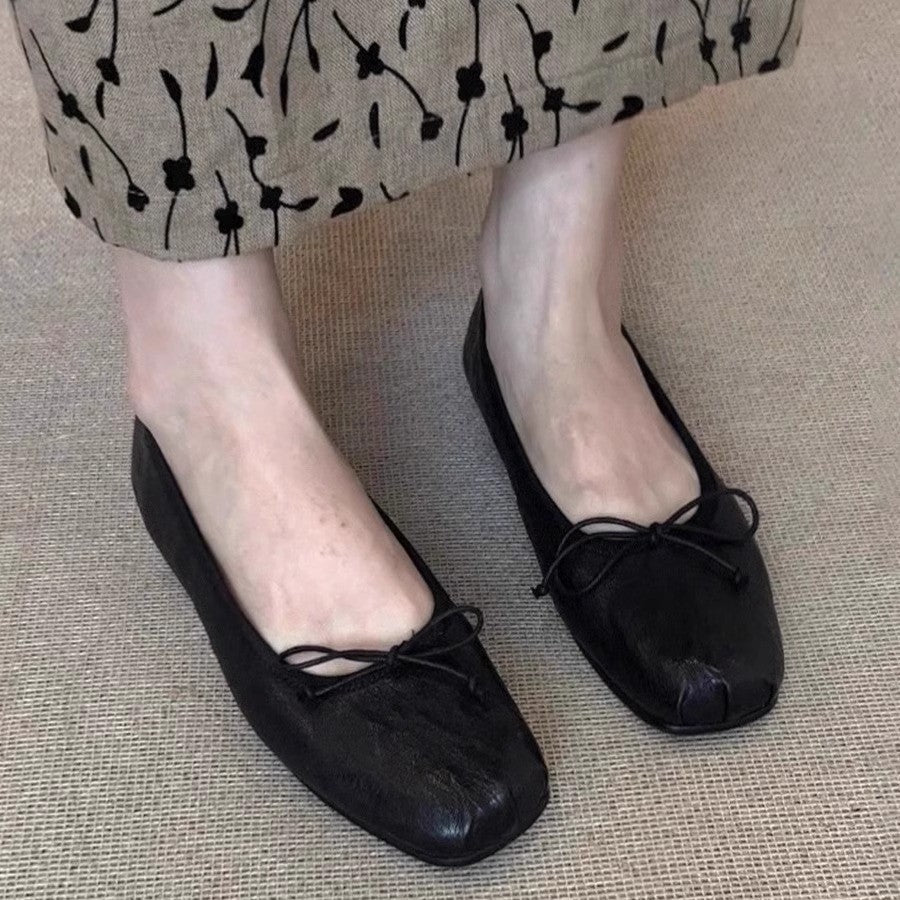 Damen Ballerinas mit einzigartigem Zehenabschluss und verstellbarem Riemen EB