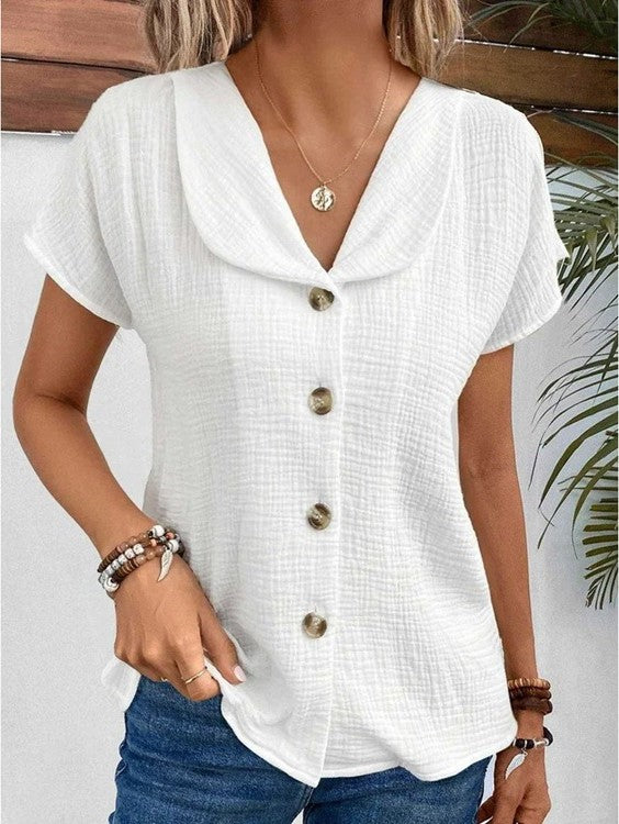 EB | Elegante und Stilvolle Button-Down-Bluse mit Kragen